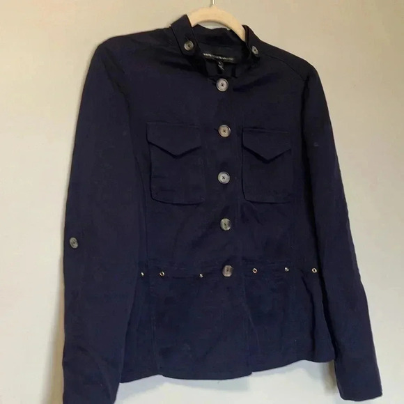 White House Black Market navy lightweight jacket - Picture 3 of 5